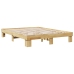 Estructura de cama sin colchón 140x190 cm madera maciza roble