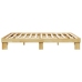 Estructura de cama sin colchón 140x190 cm madera maciza roble