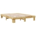 Estructura de cama sin colchón 140x190 cm madera maciza roble