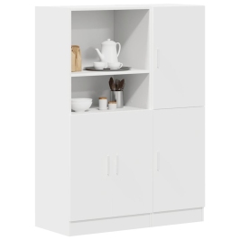 Mueble de cocina 2 piezas madera contrachapada blanca