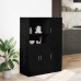 Mueble de cocina 2 piezas madera contrachapada negro