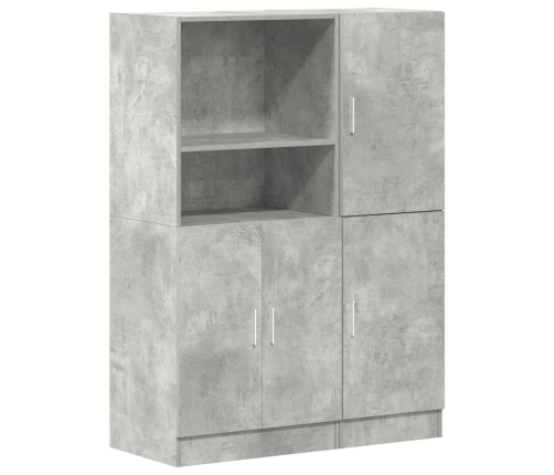 Set de muebles de cocina 2 pzas madera ingeniería gris hormigón