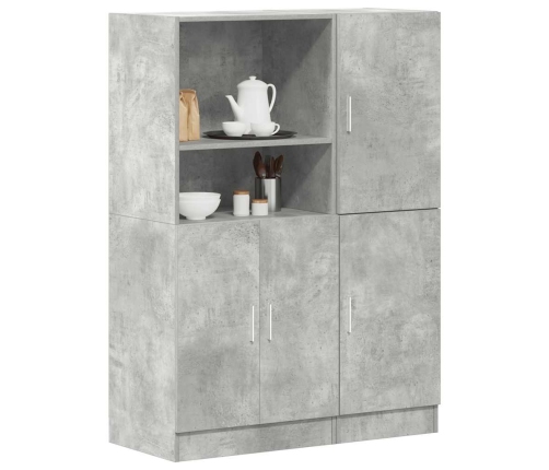 Set de muebles de cocina 2 pzas madera ingeniería gris hormigón