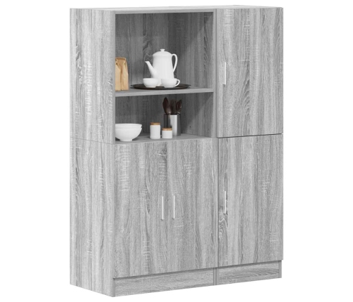 Set de muebles de cocina 2 pzas madera ingeniería gris sonoma