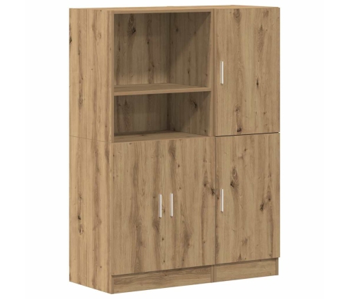 Set de muebles cocina 2 pzas madera ingeniería roble artesanal