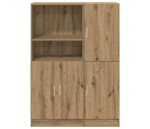 Set de muebles cocina 2 pzas madera ingeniería roble artesanal