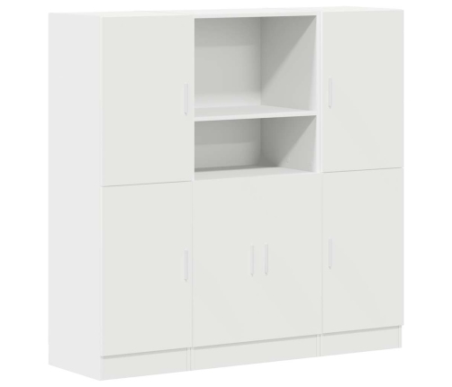 Mueble de cocina 3 piezas madera contrachapada blanca