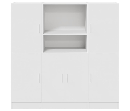 Mueble de cocina 3 piezas madera contrachapada blanca