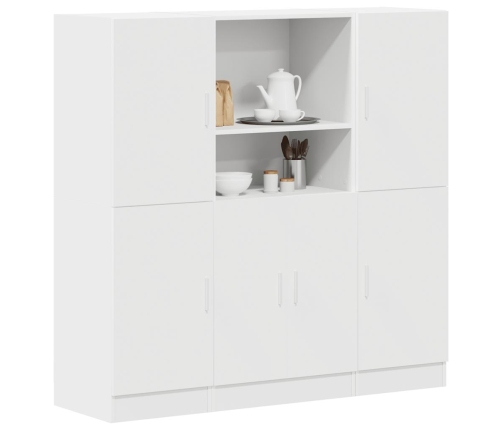 Mueble de cocina 3 piezas madera contrachapada blanca