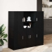 Mueble de cocina 3 piezas madera contrachapada negro