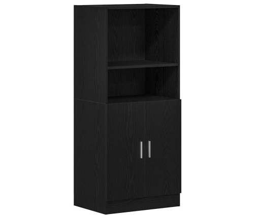 Mueble de cocina 3 piezas madera contrachapada negro