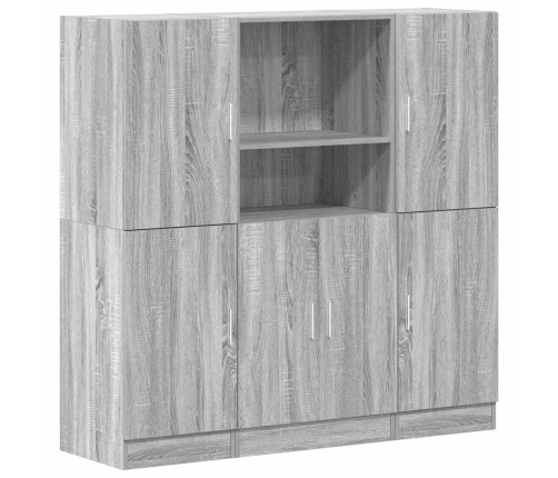 Set de muebles de cocina 3 pzas madera ingeniería gris sonoma