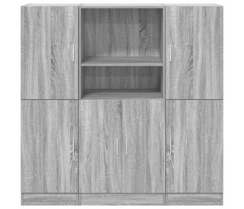 Set de muebles de cocina 3 pzas madera ingeniería gris sonoma