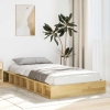 Estructura de cama sin colchón 90x190 cm madera maciza roble