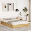 Estructura de cama sin colchón 120x190 cm madera maciza roble