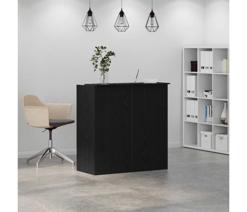 Mostrador de recepción roble negro 100x50x103,5 cm