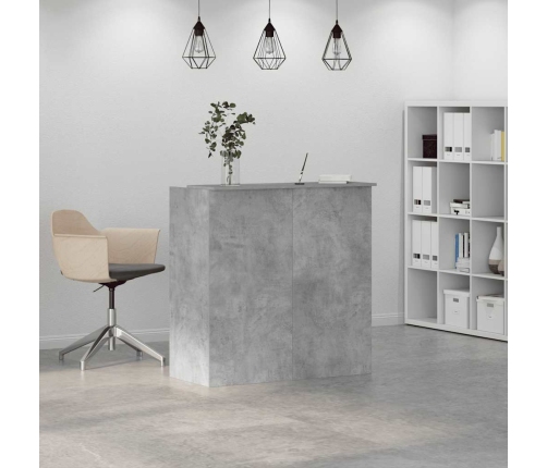 Mostrador de recepción gris hormigón 100x50x103,5 cm