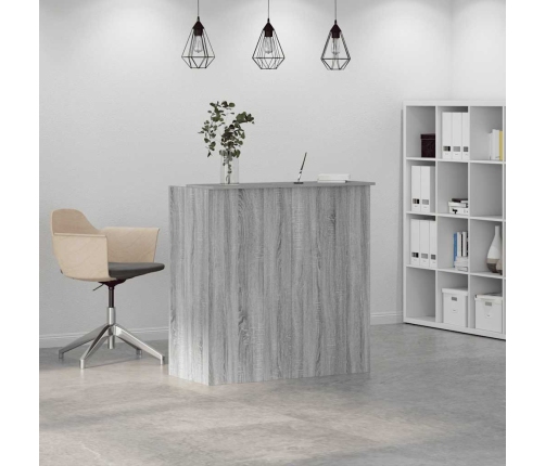 Mostrador de recepción sonoma gris 100x50x103,5 cm