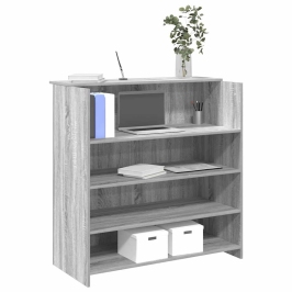 Mostrador de recepción sonoma gris 100x50x103,5 cm