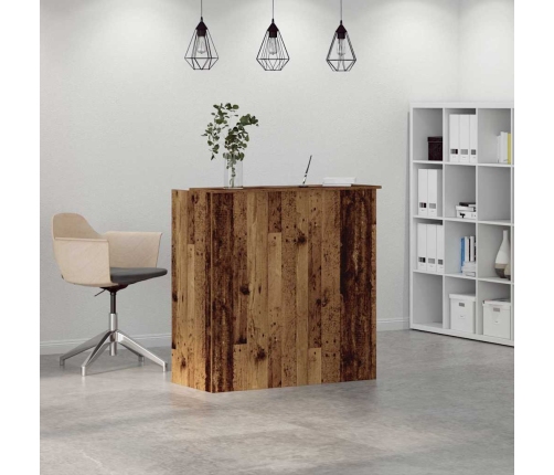 Mostrador de recepción madera vieja 100x50x103,5 cm