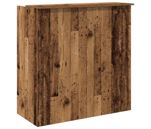 Mostrador de recepción madera vieja 100x50x103,5 cm