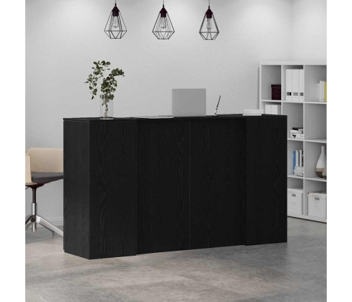 Mostrador de recepción roble negro 180x50x103,5 cm