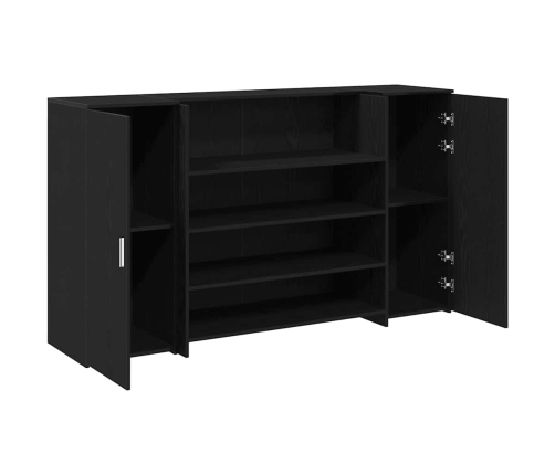 Mostrador de recepción roble negro 180x50x103,5 cm