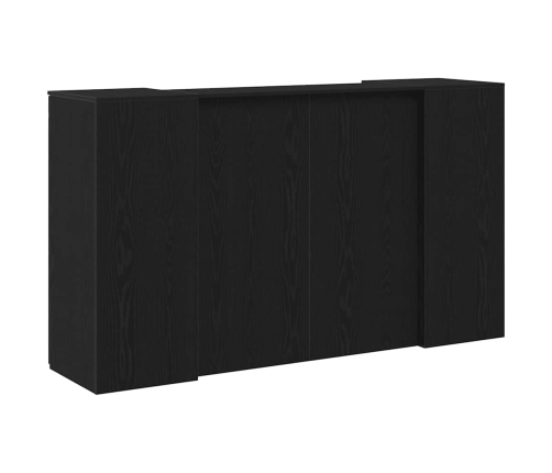 Mostrador de recepción roble negro 180x50x103,5 cm