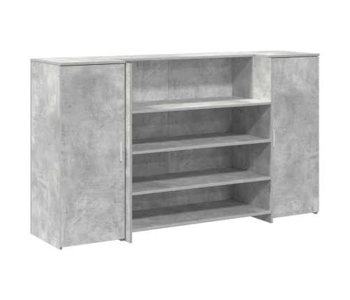 Mostrador de recepción gris hormigón 180x50x103,5 cm