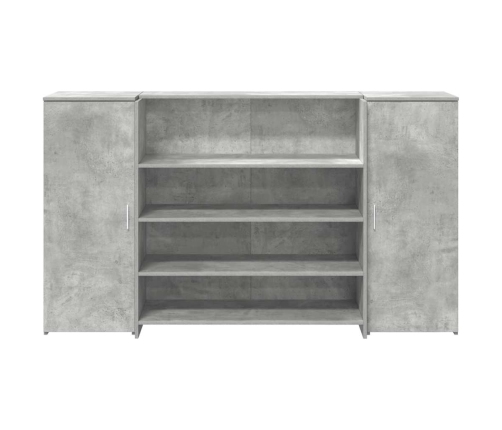 Mostrador de recepción gris hormigón 180x50x103,5 cm