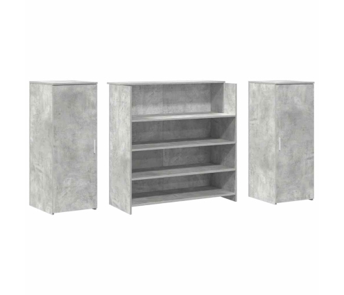 Mostrador de recepción gris hormigón 180x50x103,5 cm