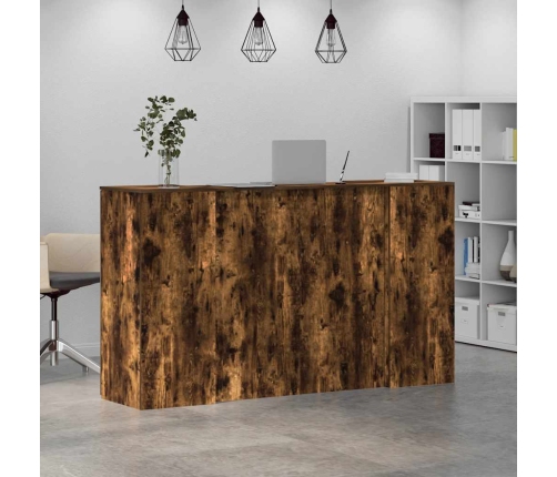 Mostrador de recepción roble ahumado 180x50x103,5 cm