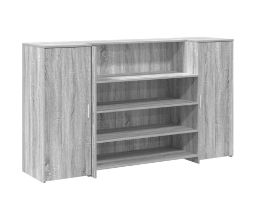 Mostrador de recepción sonoma gris 180x50x103,5 cm