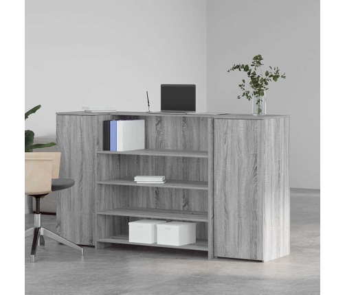 Mostrador de recepción sonoma gris 180x50x103,5 cm