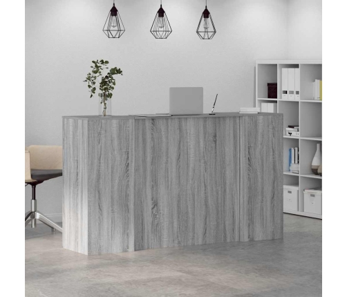 Mostrador de recepción sonoma gris 180x50x103,5 cm