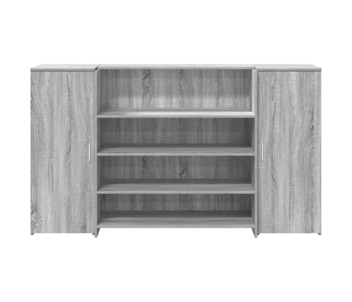 Mostrador de recepción sonoma gris 180x50x103,5 cm