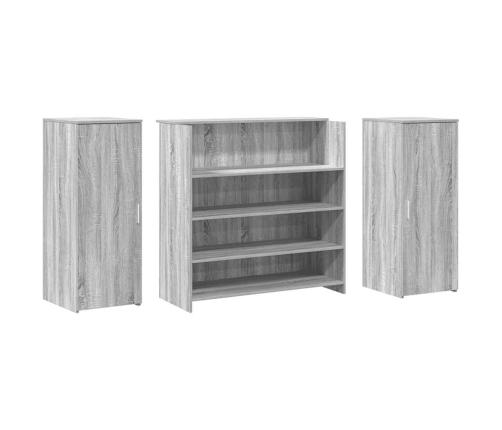 Mostrador de recepción sonoma gris 180x50x103,5 cm