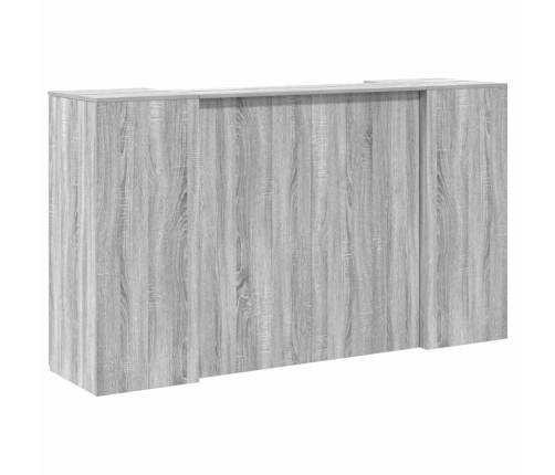 Mostrador de recepción sonoma gris 180x50x103,5 cm