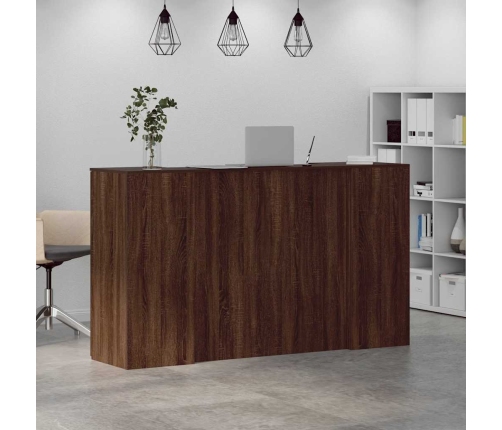 Mostrador de recepción roble marrón 180x50x103,5 cm