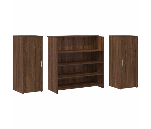 Mostrador de recepción roble marrón 180x50x103,5 cm