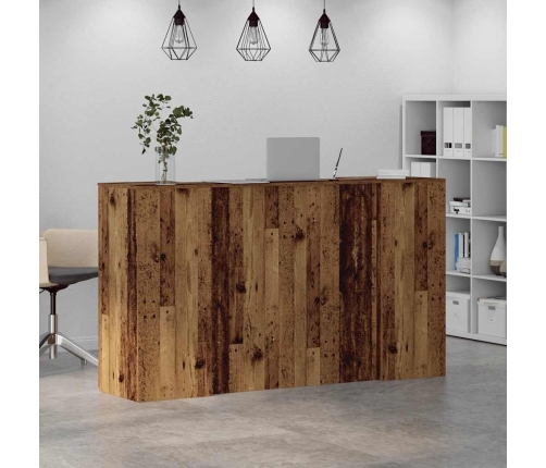 Mostrador de recepción madera vieja 180x50x103,5 cm