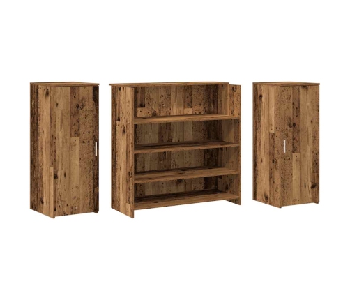 Mostrador de recepción madera vieja 180x50x103,5 cm