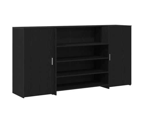 Mostrador de recepción roble negro 200x50x103,5 cm