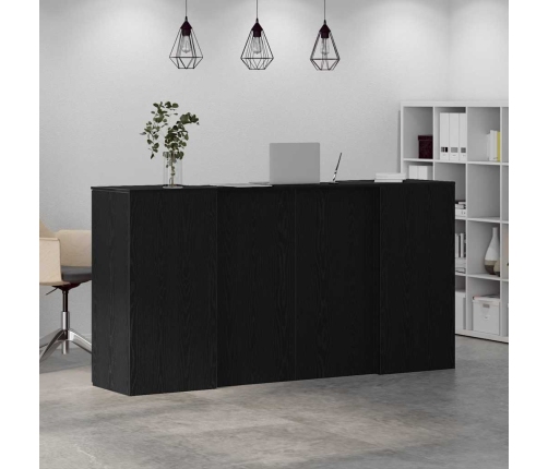 Mostrador de recepción roble negro 200x50x103,5 cm