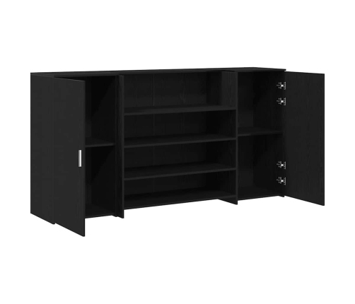 Mostrador de recepción roble negro 200x50x103,5 cm