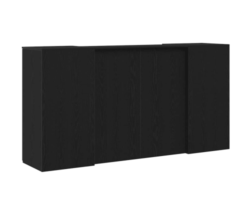 Mostrador de recepción roble negro 200x50x103,5 cm