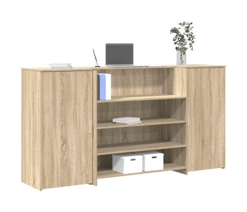 Mostrador de recepción roble sonoma 200x50x103,5 cm