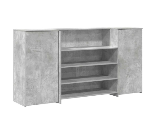 Mostrador de recepción gris hormigón 200x50x103,5 cm