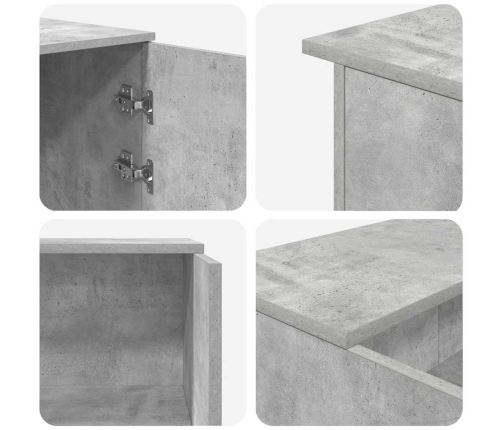 Mostrador de recepción gris hormigón 200x50x103,5 cm