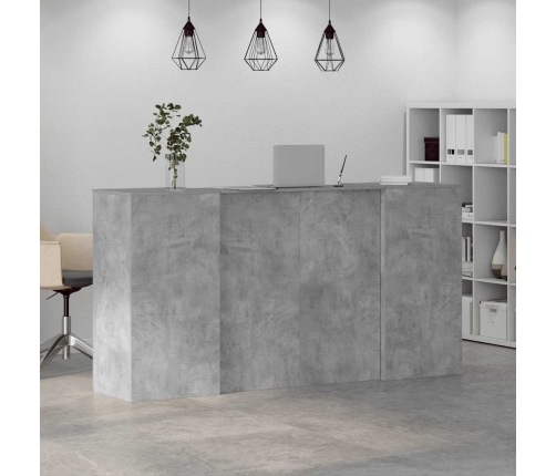 Mostrador de recepción gris hormigón 200x50x103,5 cm